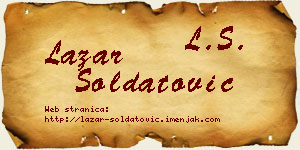 Lazar Soldatović vizit kartica